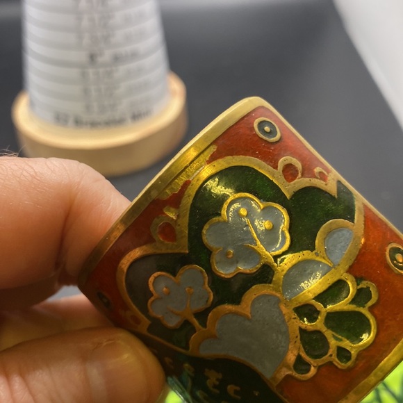 Enameled Brass Cuff Bracelet - Picture 8 of 9